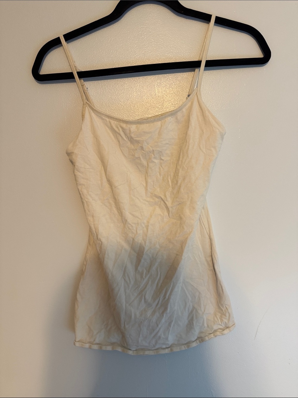 No Boundaries Cream Slim-Strap Scoop Neck Cami